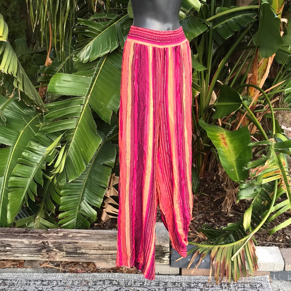 Wondetlee Striped wide leg or harem pants